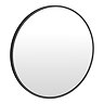 Arezzo Matt Black 700mm Round Mirror