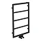 Arezzo Matt Black 800 x 500 Ladder Heated Towel Rail  Standard Large Image