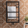 Arezzo Matt Black 800 x 500 Ladder Heated Towel Rail