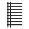 Arezzo Matt Black 800 x 500mm 8 Bar Designer Heated Towel Rail