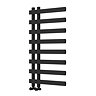Arezzo Matt Black 800 x 500mm 8 Bar Designer Heated Towel Rail