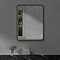 Arezzo Matt Black Rounded Corner Framed Bathroom Mirror - 800 x 600mm 