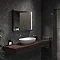 Arezzo Matt Black 800 x 600mm LED Illuminated Bathroom Mirror with QI Charger & Anti-Fog  Profile La