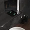 Arezzo Matt Black 800 x 600mm LED Illuminated Bathroom Mirror with QI Charger & Anti-Fog  Feature La