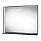 Arezzo Matt Black 800 x 600mm LED Illuminated Bathroom Mirror with QI Charger & Anti-Fog Large Image
