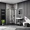 Arezzo Matt Black 800 x 800mm Frameless Quadrant Shower Enclosure with Black Tray  additional Large Image