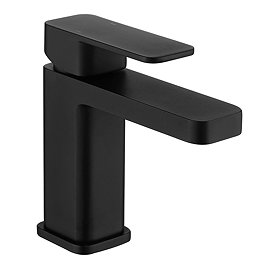 Arezzo Matt Black Basin Mono Mixer Tap + Waste Large Image