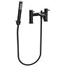 Arezzo Round Matt Black Bath Shower Mixer Tap incl. Shower Kit