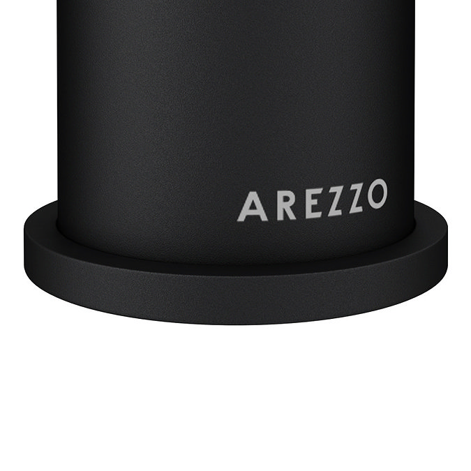 Arezzo Round Matt Black Bath Shower Mixer Tap with Shower Kit