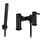 Arezzo Round Matt Black Bath Shower Mixer Tap with Shower Kit