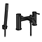 Arezzo Round Matt Black Bath Shower Mixer Tap with Shower Kit