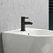 Arezzo Matt Black Bidet Mixer Tap + Pop Up Waste  Profile Large Image