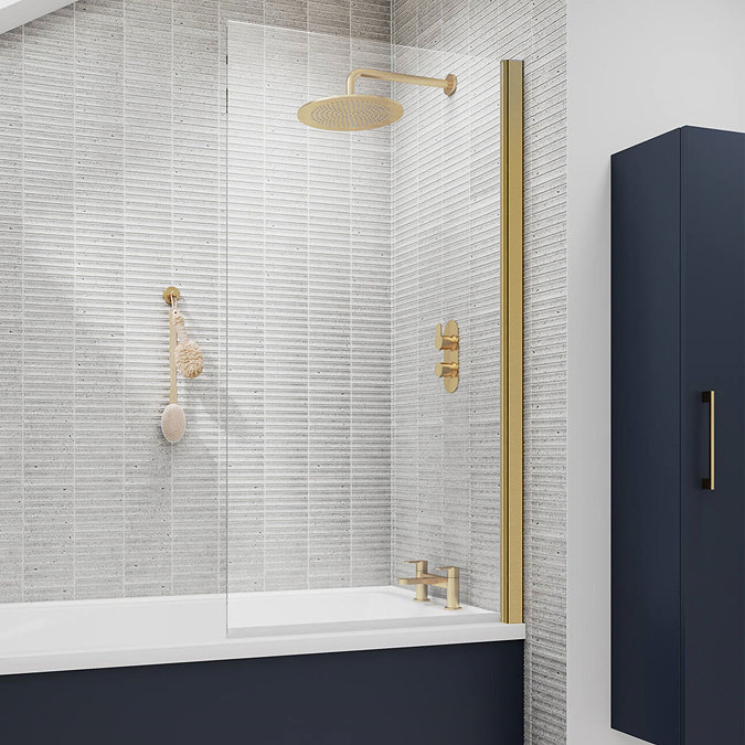 Arezzo Matt Black & Brushed Brass Round Combination Complete Bathroom Package
