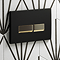 Arezzo Matt Black & Brushed Brass Square Button Flush Plate