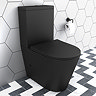 Arezzo Matt Black BTW Close Coupled Toilet + Soft Close Seat
