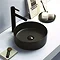 Arezzo Matt Black Ceramic Unslotted Click Clack Basin Waste  Profile Large Image