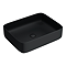 Arezzo Matt Black Coloured Curved Rectangular Counter Top Basin (500 x 390mm)