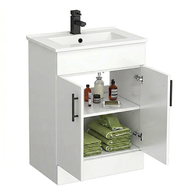 Arezzo Matt Black Complete Modern Bathroom Package