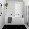 Arezzo Matt Black Complete Modern Bathroom Package  In Bathroom Large Image