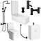 Arezzo Matt Black Complete Modern Bathroom Package