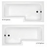 Arezzo Matt Black Complete Modern Bathroom Package (incl. L-Shaped Bath)