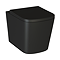 Arezzo Matt Black Complete Wall Hung Square Toilet & 400mm Basin Set - Matt Black Flush