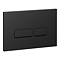 Arezzo Matt Black Complete Wall Hung Square Toilet & 400mm Basin Set - Matt Black Flush