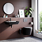Arezzo Matt Black Complete Wall Hung Toilet and 600mm Basin Set - Matt Black Flush