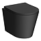 Arezzo Matt Black Complete Wall Hung Toilet Set - Matt Black Flush