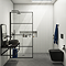 Arezzo Matt Black Complete Wall Hung Toilet Set - Matt Black Flush