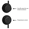 Arezzo Matt Black Concealed Individual Stop Tap + Thermostatic Control Valve with 200mm Shower Head Standard Large Image