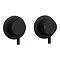 Arezzo Matt Black Concealed Individual Stop Tap + Thermostatic Control Valve with 200mm Shower Head additional Large Image