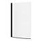 Arezzo Matt Black Curved Shower Bath Screen for B-Shaped Baths Profile Large Image