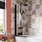 Arezzo Curved P-Shaped Bath Screen – Matt Black