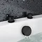 Arezzo Matt Black Deck Bath Side Valves with Freeflow Bath Filler Large Image