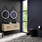 Arezzo Toilet Cistern Frame with Matt Black Dual Flush Plate for Wall Hung Pans - Square Buttons