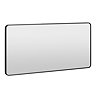 Arezzo Matt Black Framed Bathroom Mirror - 1400 x 700mm