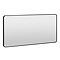 Arezzo Matt Black Framed Bathroom Mirror - 1400 x 700mm