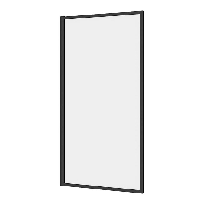 Arezzo Matt Black Framed Fixed Bath Screen (800 x 1500mm)  Standard Large Image