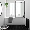 Arezzo Matt Black Framed Fixed Bath Screen (800 x 1500mm)  Feature Large Image