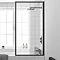 Arezzo Matt Black Framed Fixed Bath Screen (800 x 1500mm) Large Image