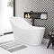 Arezzo Matt Black Freestanding Bath Tap with Shower Mixer  Profile Large Image