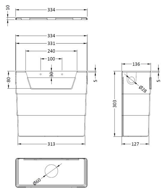 Arezzo Matt Black Freestanding Bathroom Suite (with Round Basin, Vanity Unit, WC Unit + Bath)