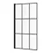 Arezzo Matt Black Grid Bath Screen with Square Single Ended Bath  Feature Large Image