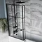 Arezzo Matt Black Grid L-Shaped Hinged Bath Screen