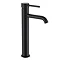 Arezzo Round Matt Black High Rise Mono Basin Mixer Tap Large Image