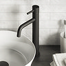 Arezzo Round Matt Black High Rise Mono Basin Mixer Tap