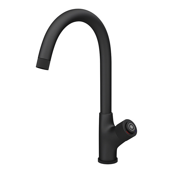 Arezzo Matt Black Industrial Style 1-Touch Kitchen Mixer Tap  Standard Large Image