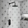 Arezzo Matt Black Industrial Style Push Button Shower Valve (1 Outlet)  Standard Large Image
