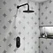 Arezzo Matt Black Industrial Style Push Button Shower Valve (1 Outlet)  Standard Large Image